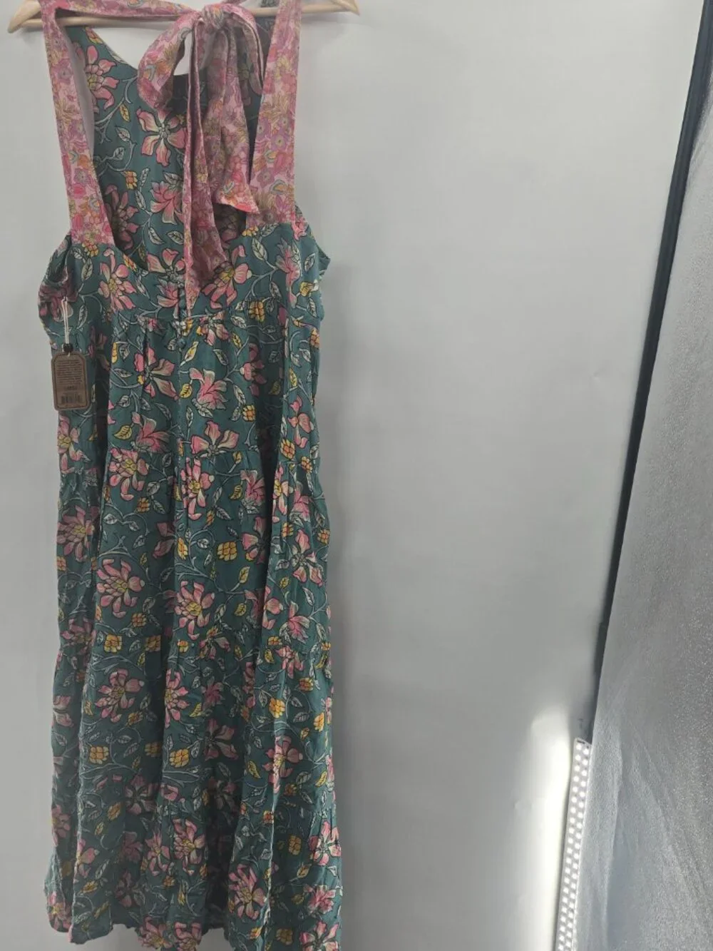 Natural Life Green Pink Garden Tiered Maddi Maxi Size Large - Picture 3 of 13